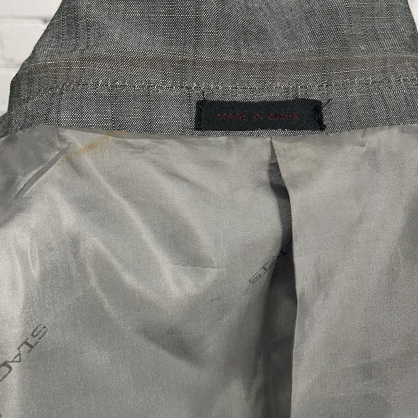 Stacy Adam’s Gray Sport Coat Blazer 2 Button Pocket Double Vented Size 46L