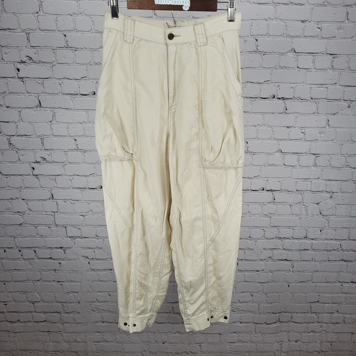 Urban Outfitters Ivory Soft Twill Lightweight High Rise Pants Size 4 (26x27)