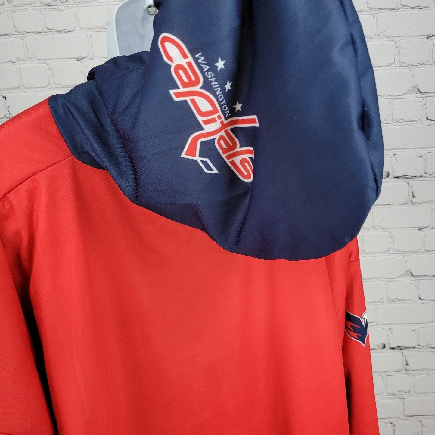 NHL Red Washington Capitals Hockey Soft Sherpa Reversible Oversized Hoodie O/S