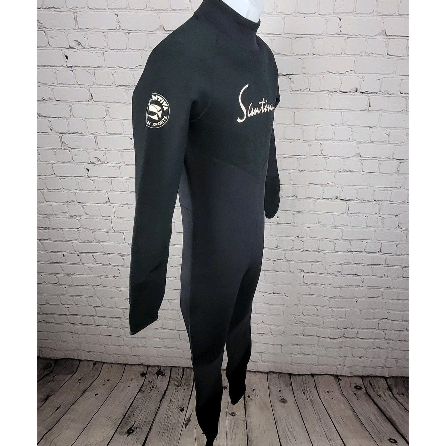 Santiva Water Sports Black Long Sleeve Full Body Wetsuit Beach Size Medium M