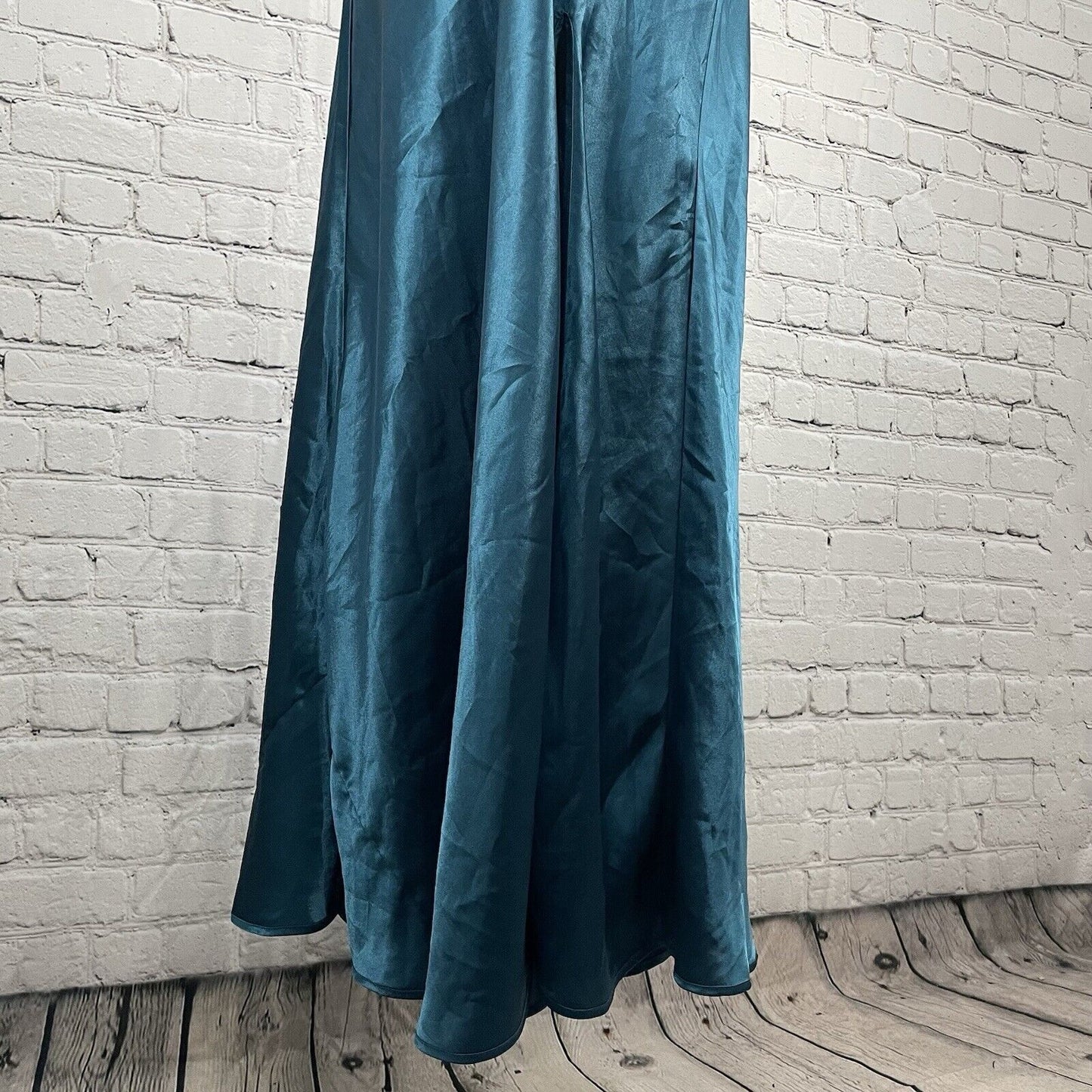 VTG Victoria’s Secret Gold Lable Blue Silky Lace Sleep Dress Lingerie Size M