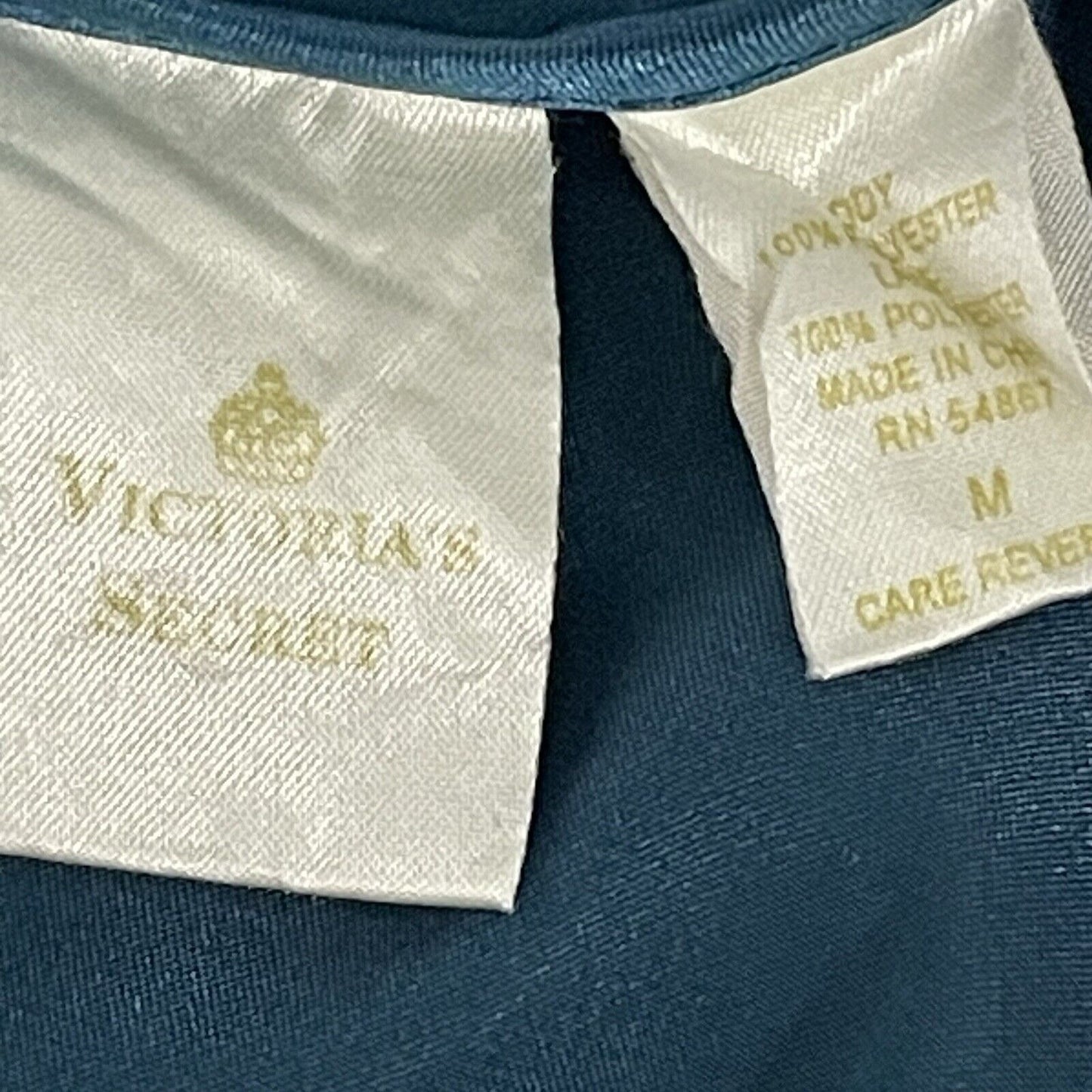 VTG Victoria’s Secret Gold Lable Blue Silky Lace Sleep Dress Lingerie Size M