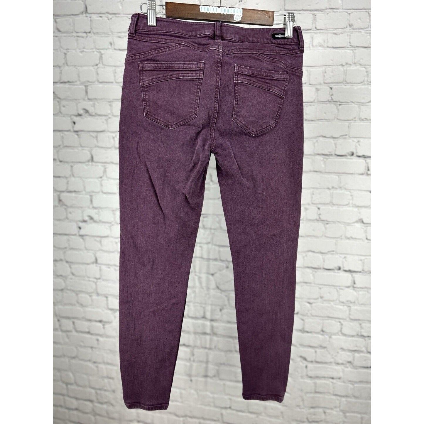 Liverpool The Skinny Purple Dark Wash Mid Rise Jeans Size 6 (28X27)