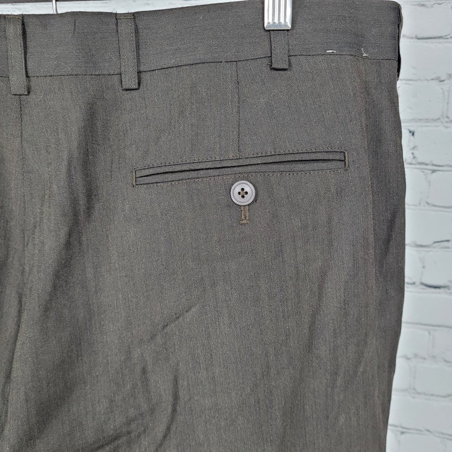 Jos A Bank Brown 100% Travelers Collection Pleated Dress Pants Size 40 (39x30)