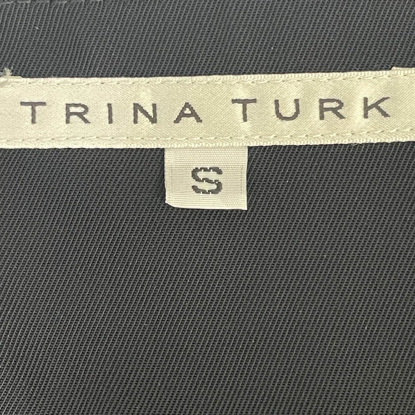 Trina Turk Black Karmandy 1/2 Zipped Pockets USA Sleeveless Tank Top Small S