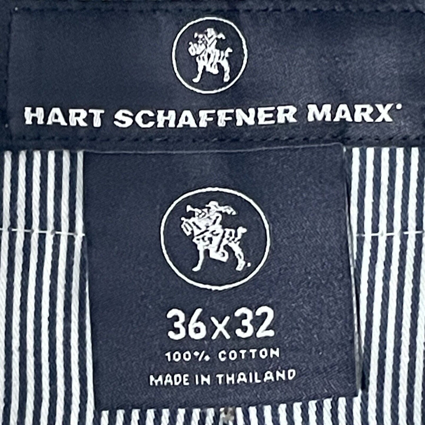 Hart Schaffner Marx Brown Flat Front Tapered Cotton Dress Pants Slacks (36x32)