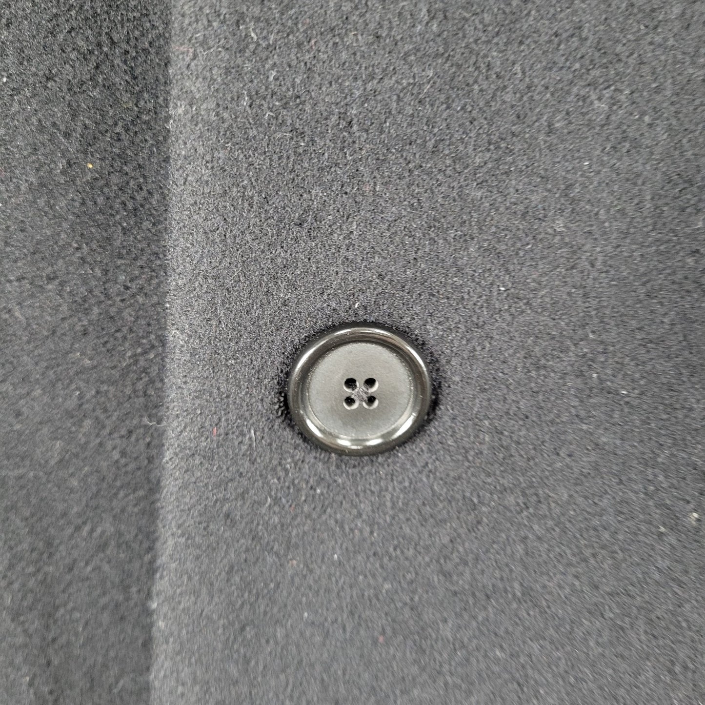 Jos A Bank Black Wool & Cashmere Buttoned Lined Inner Pockets Coat Size 44L