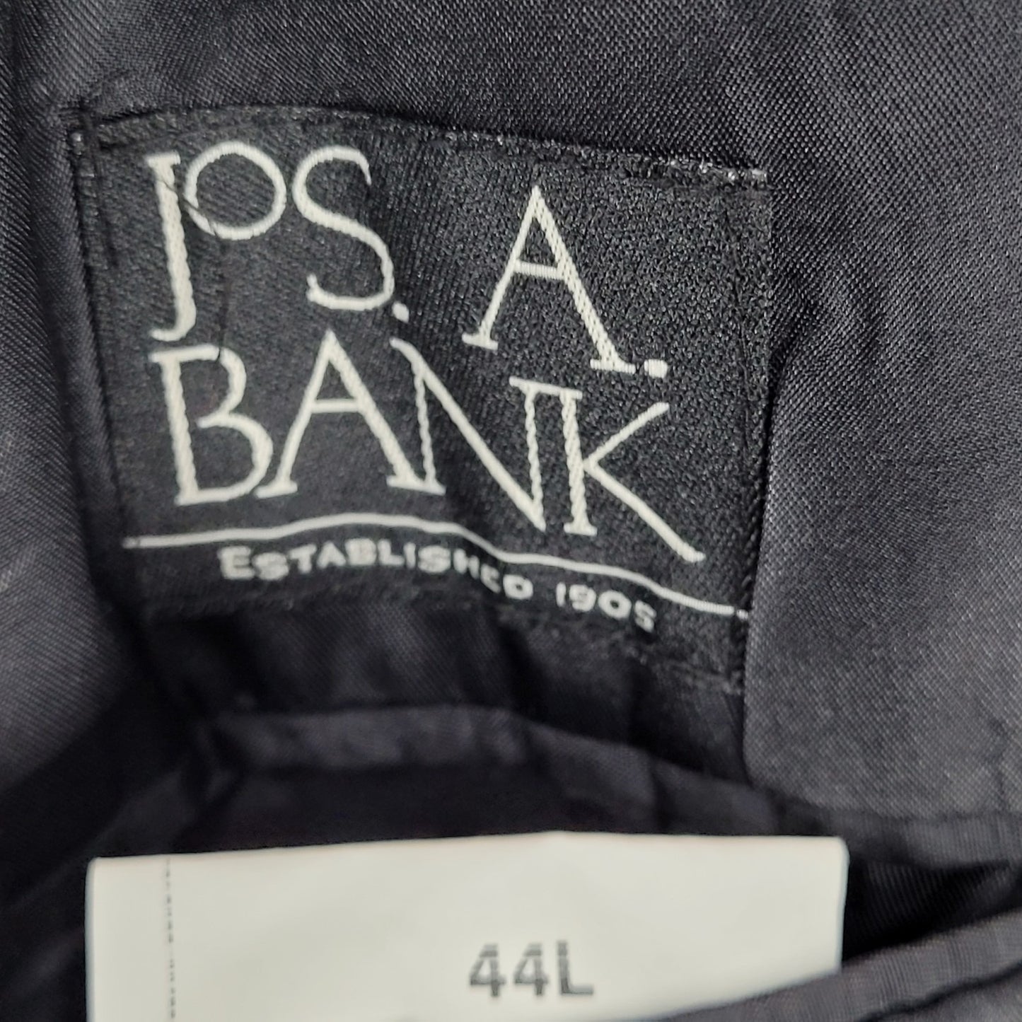 Jos A Bank Black Wool & Cashmere Buttoned Lined Inner Pockets Coat Size 44L