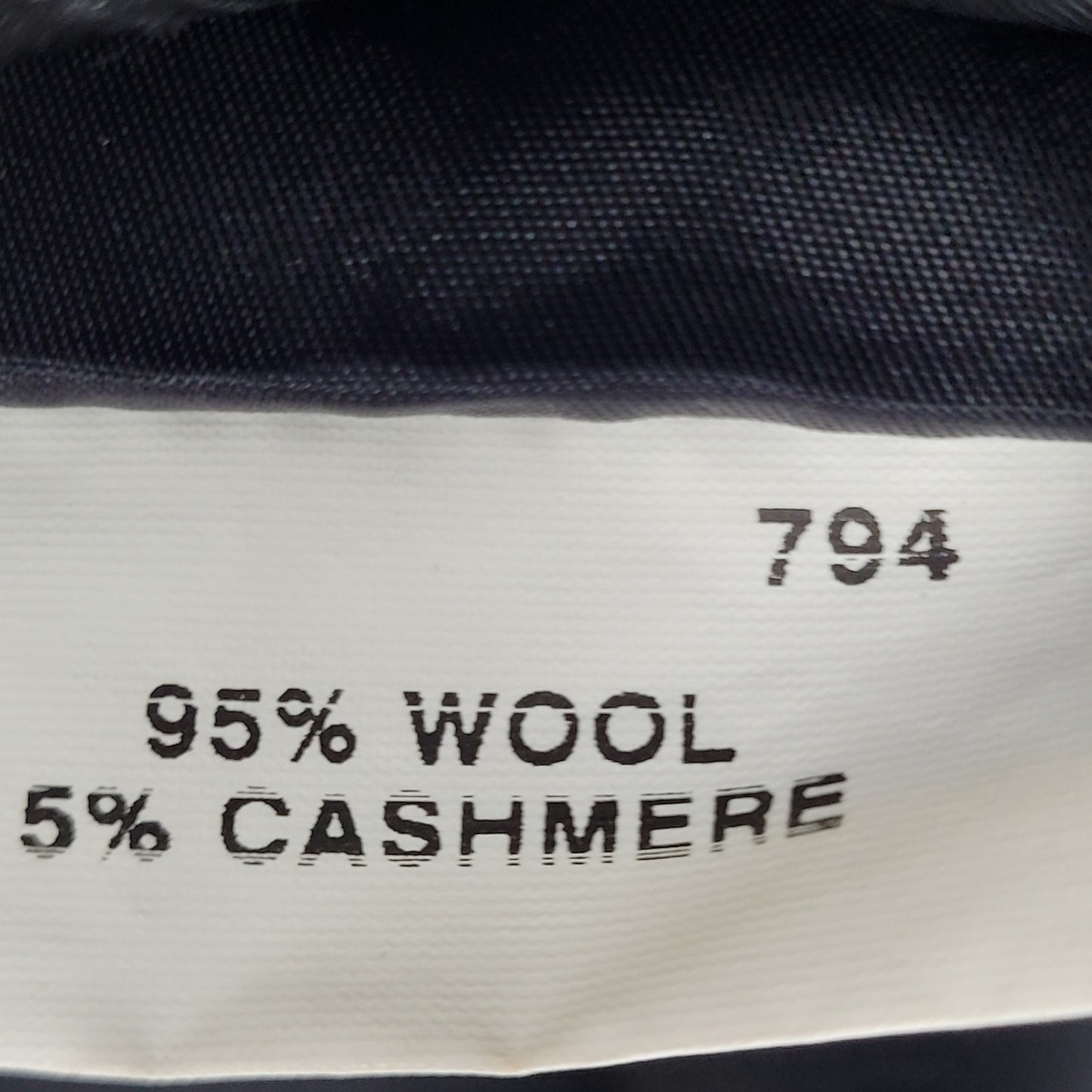 Jos A Bank Black Wool & Cashmere Buttoned Lined Inner Pockets Coat Size 44L