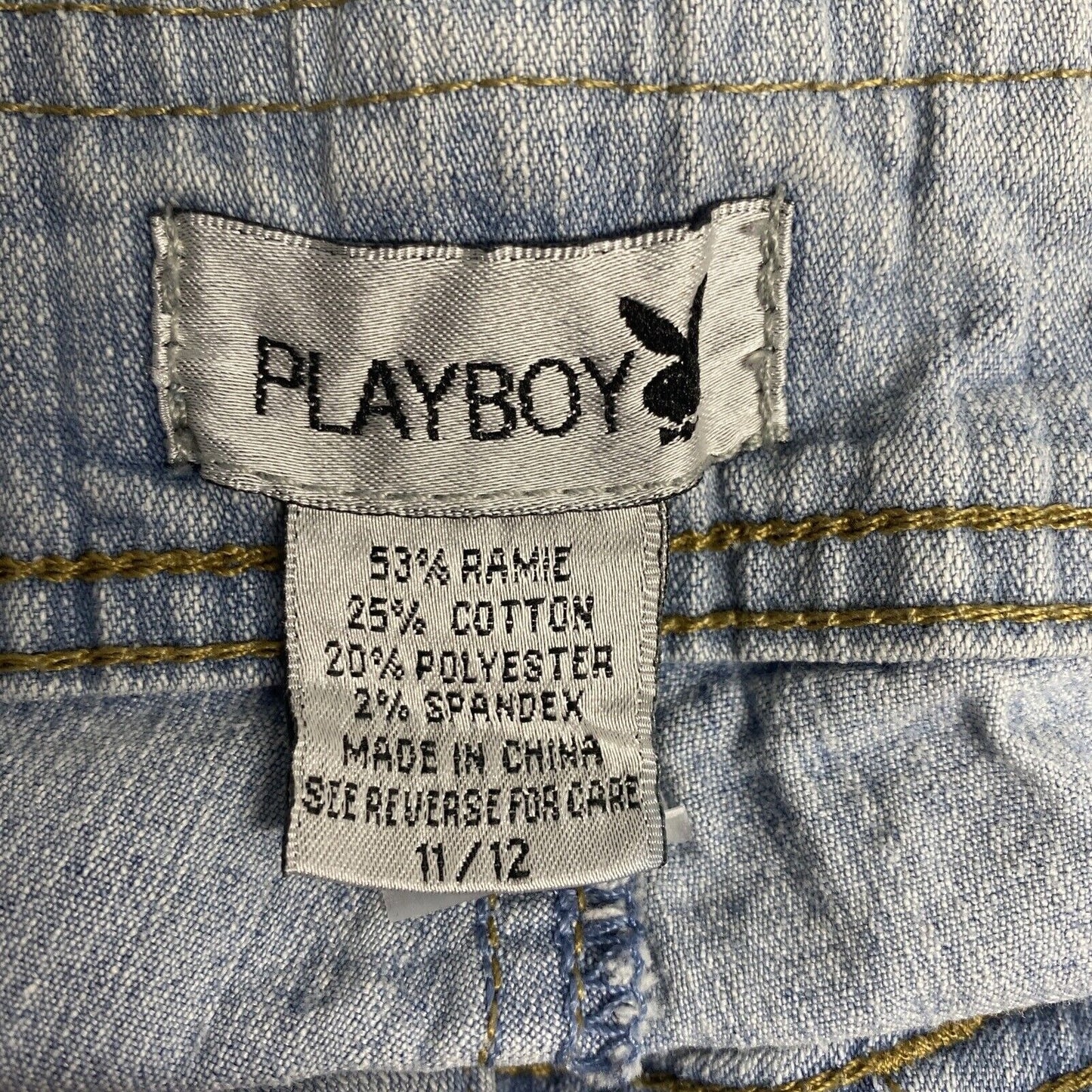 Playboy Light Wash Mid Rise Straight Leg Denim Blue Jeans (31 x 32)