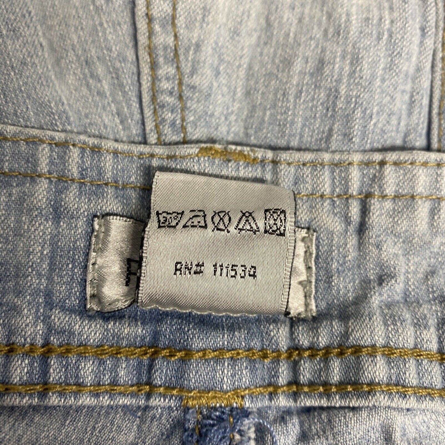 Playboy Light Wash Mid Rise Straight Leg Denim Blue Jeans (31 x 32)