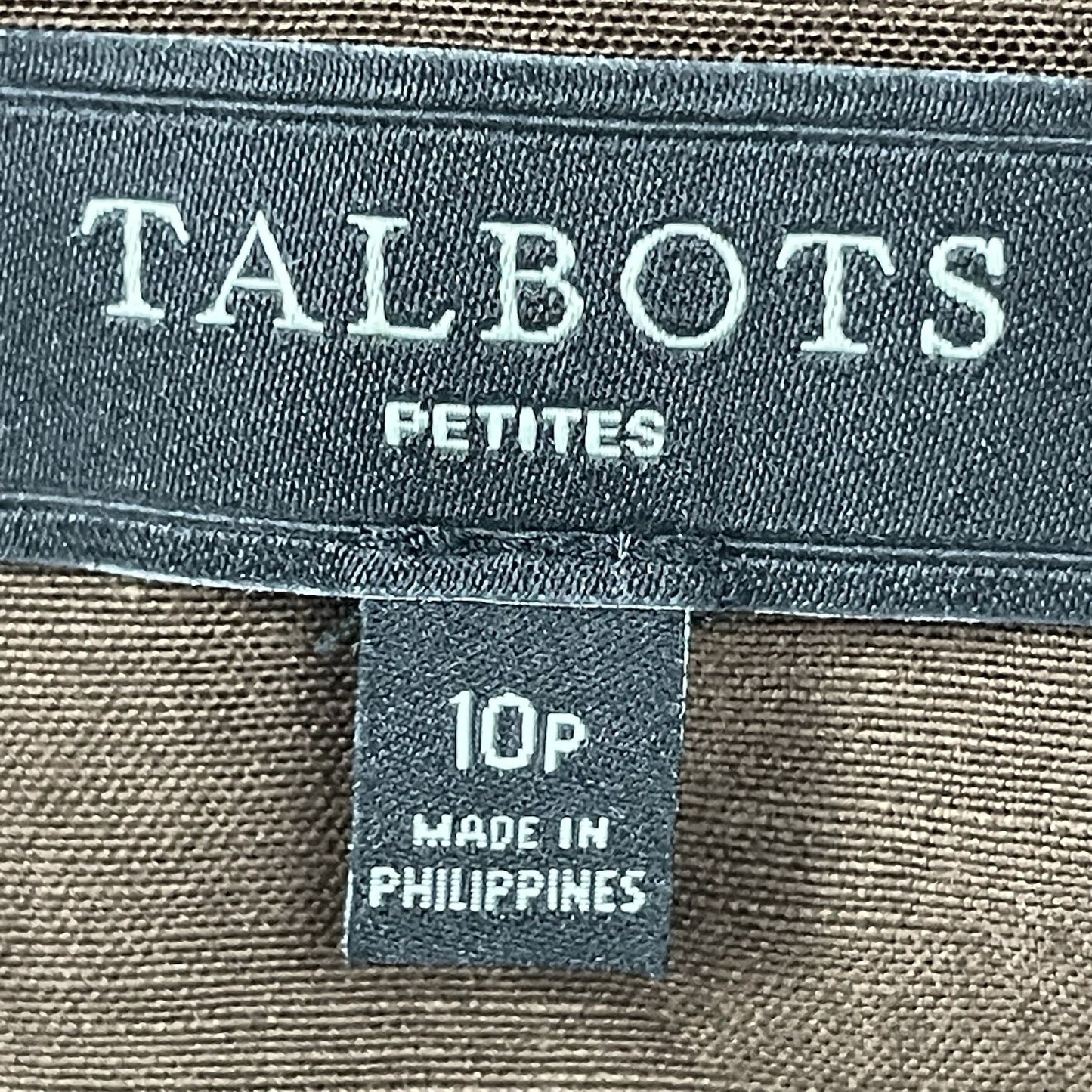 Talbots Brown Linen Blend 3 Button Vented Lightweight Blazer Jacket Petite 10P