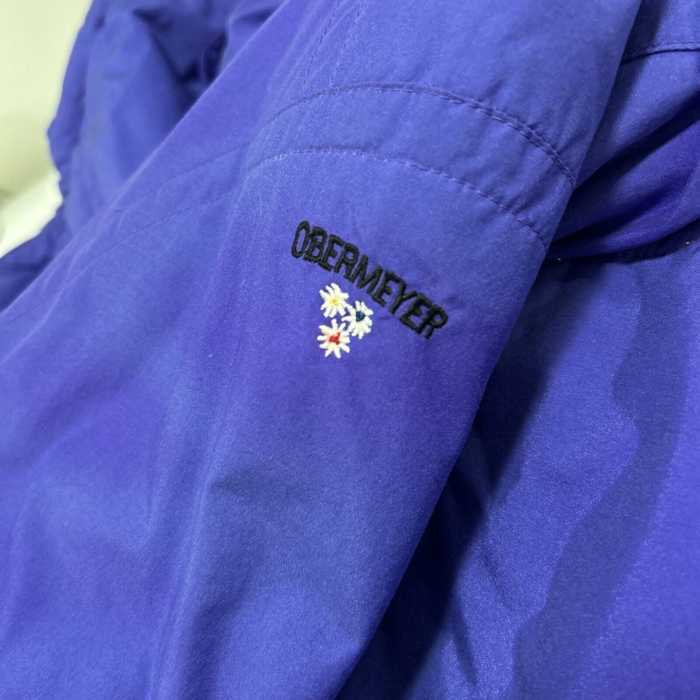Obermeyer Jenna Purple Zip Removable Hood Winter Ski Coat Jacket Size Ladies 8