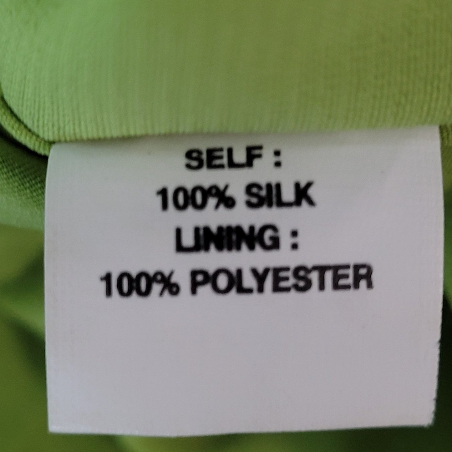 Kay Unger Green 100% Silk Woven Ruffle Short Cap Sleeve Lined Dress Size 8