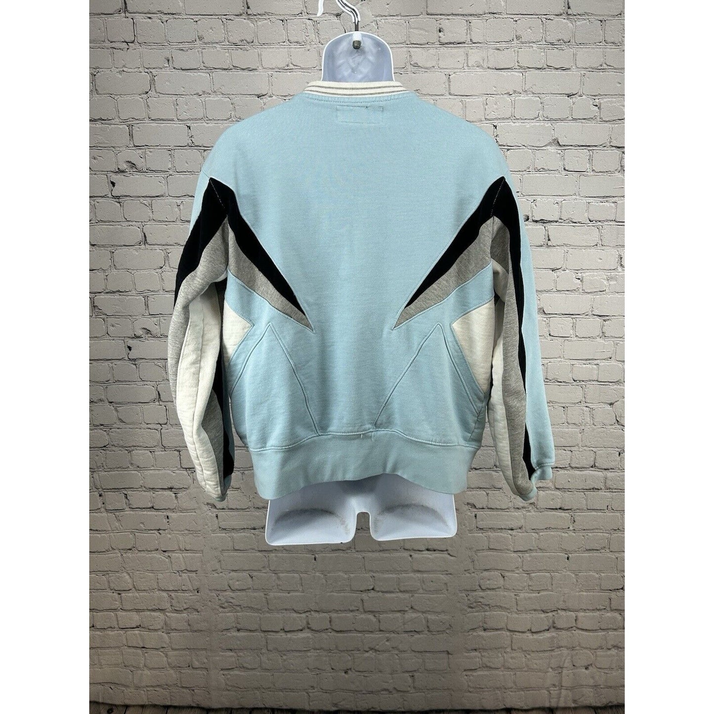 Hypland Blue Black Pullover Colorblock Sweatshirt Pockets Men’s L