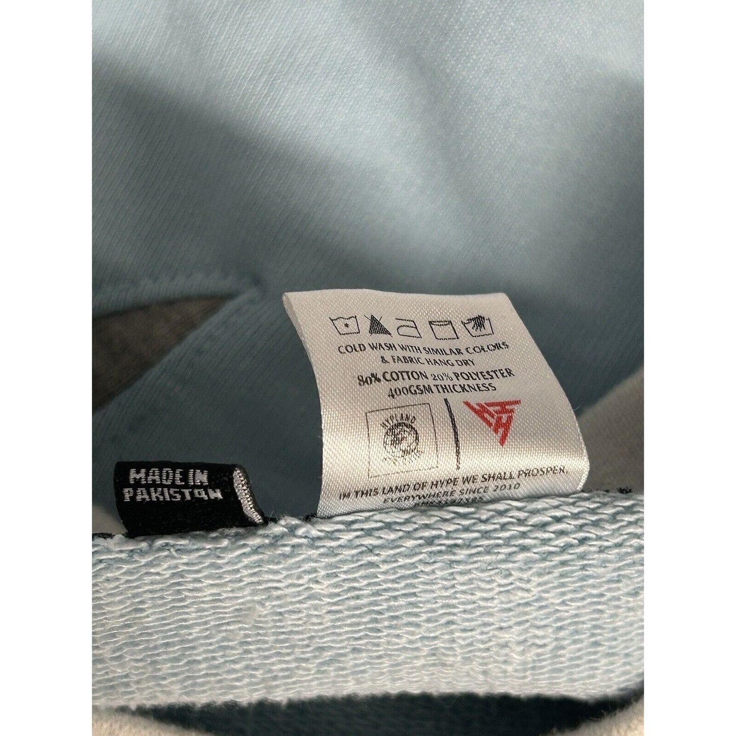 Hypland Blue Black Pullover Colorblock Sweatshirt Pockets Men’s L