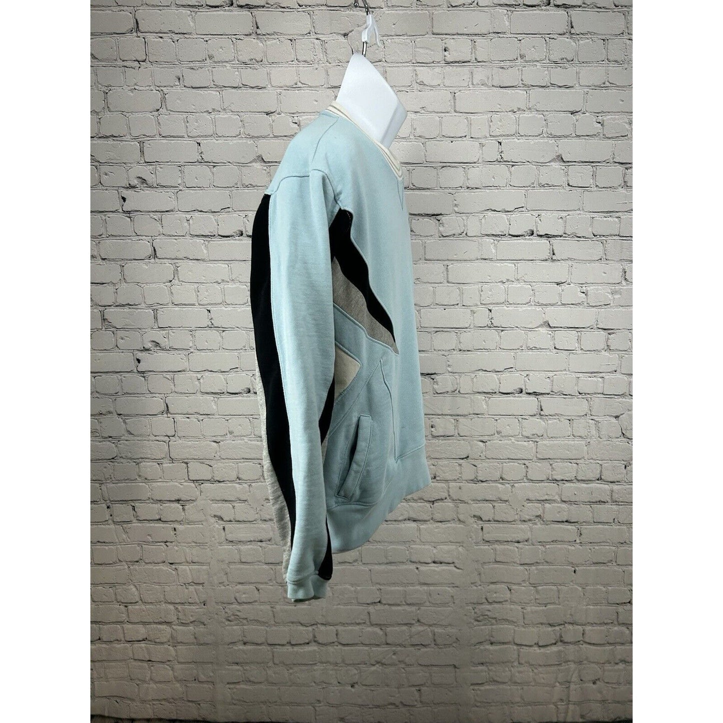 Hypland Blue Black Pullover Colorblock Sweatshirt Pockets Men’s L