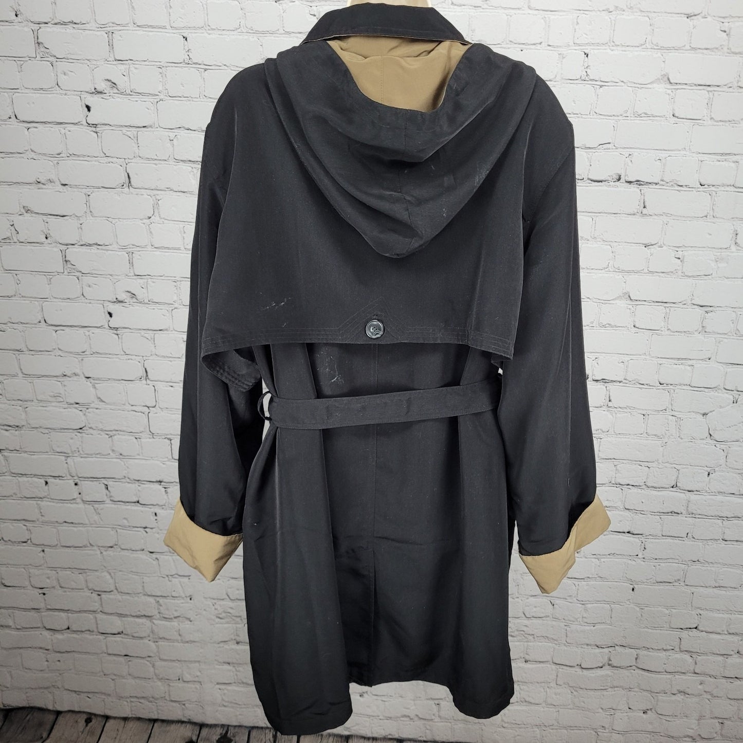 Misty Harbor Black Buttoned Removable Body Warmer Liner Hooded Jacket Size 3X