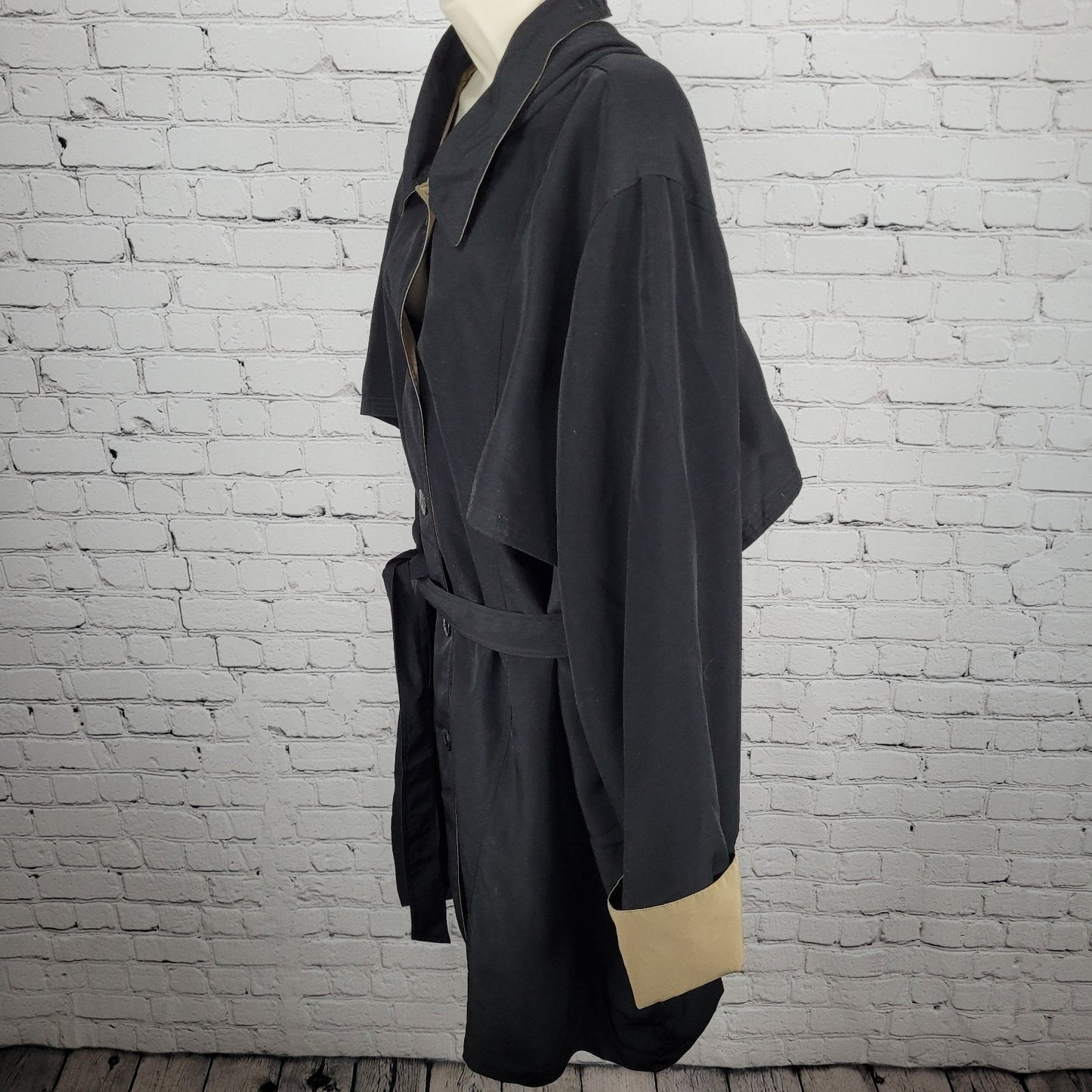 Misty Harbor Black Buttoned Removable Body Warmer Liner Hooded Jacket Size 3X