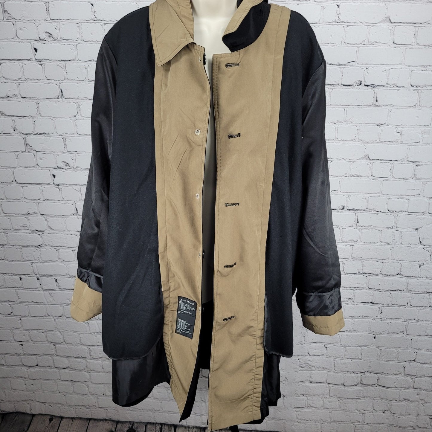Misty Harbor Black Buttoned Removable Body Warmer Liner Hooded Jacket Size 3X