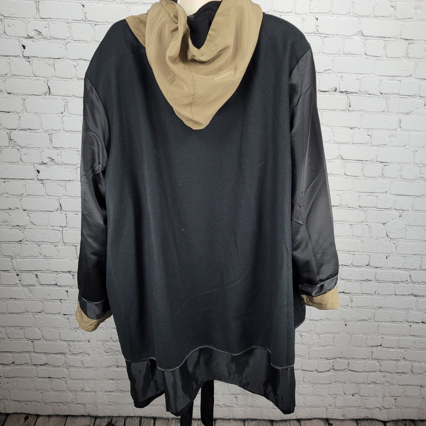 Misty Harbor Black Buttoned Removable Body Warmer Liner Hooded Jacket Size 3X