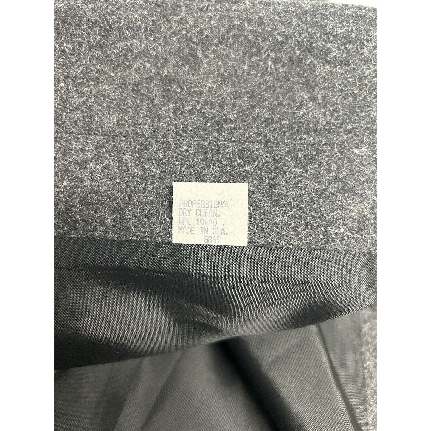 VTG Jofeld De Ball Gray Wool Blend Velvet Collar Water Repellent Overcoat Medium