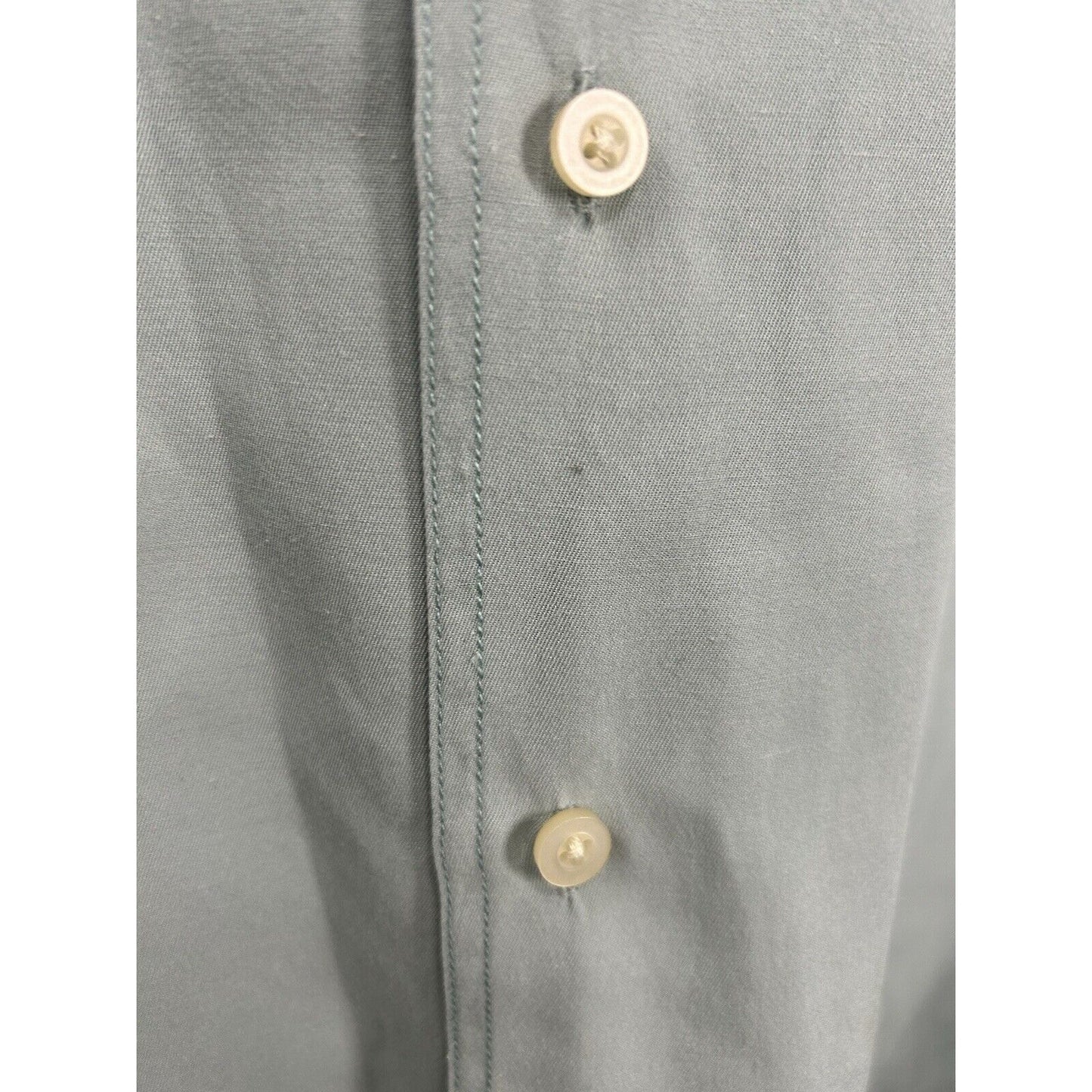 Scott Barber Silk/Cotton Blend Blue Short Sleeve Casual Button Up Shirt Men’s XL