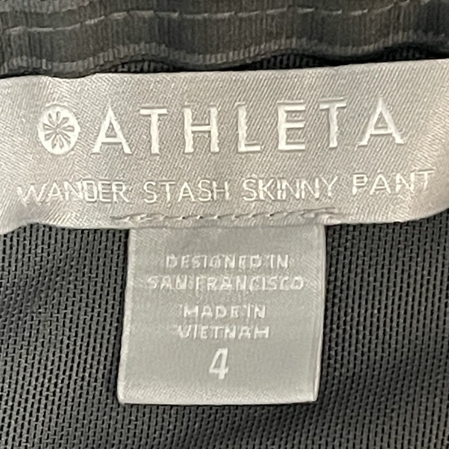 Athleta Green Wander Stash Skinny Hiking Nylon Stretch Pants Size 4 (30x29)