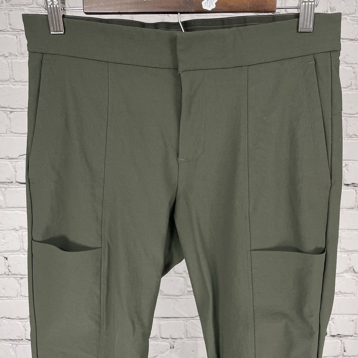 Athleta Green Wander Stash Skinny Hiking Nylon Stretch Pants Size 4 (30x29)
