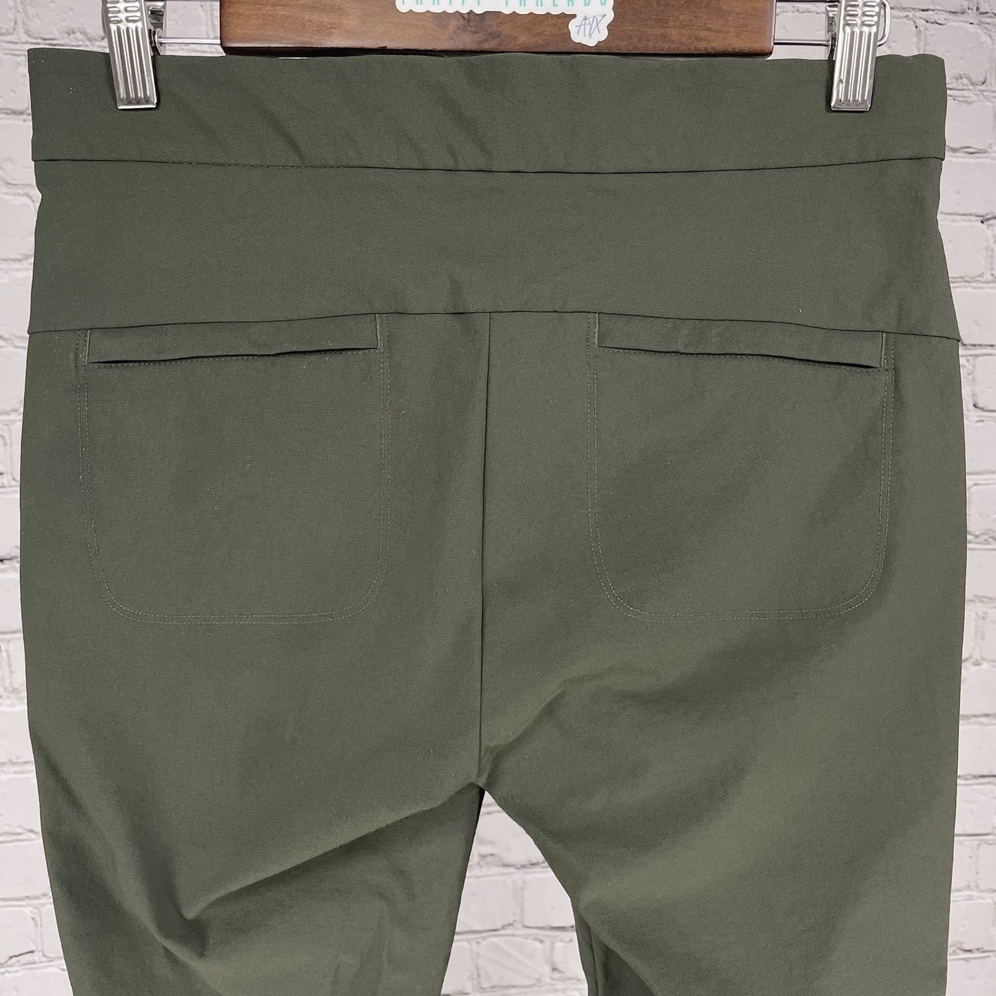 Athleta Green Wander Stash Skinny Hiking Nylon Stretch Pants Size 4 (30x29)