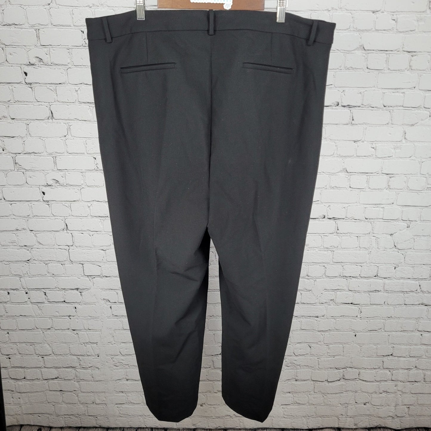 NWT J.CREW Carreman Black France Designed High Rise Dress Pants Size 22 (44x32)