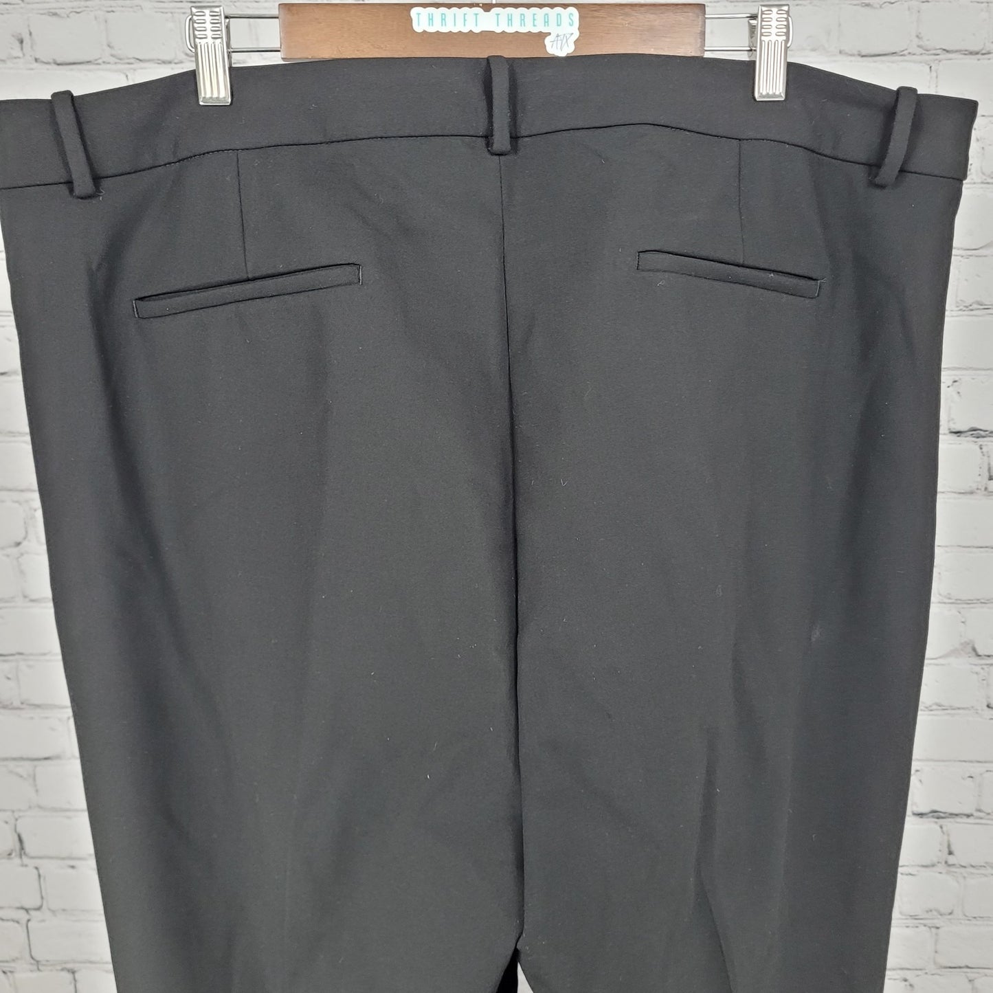 NWT J.CREW Carreman Black France Designed High Rise Dress Pants Size 22 (44x32)