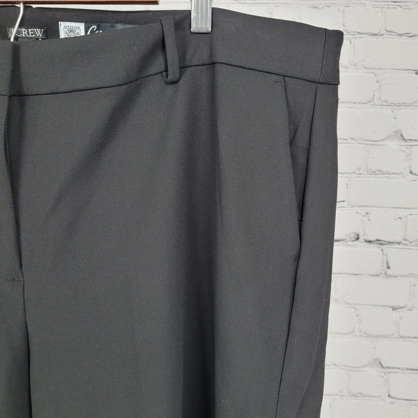 NWT J.CREW Carreman Black France Designed High Rise Dress Pants Size 22 (44x32)
