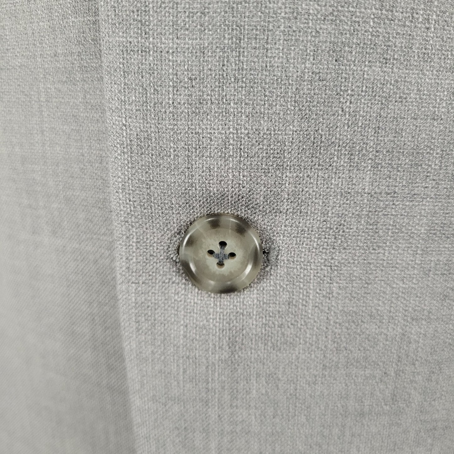 Stafford Light Grey 2 Button Single Vented Notch Blazer Sport Coat Size 44R
