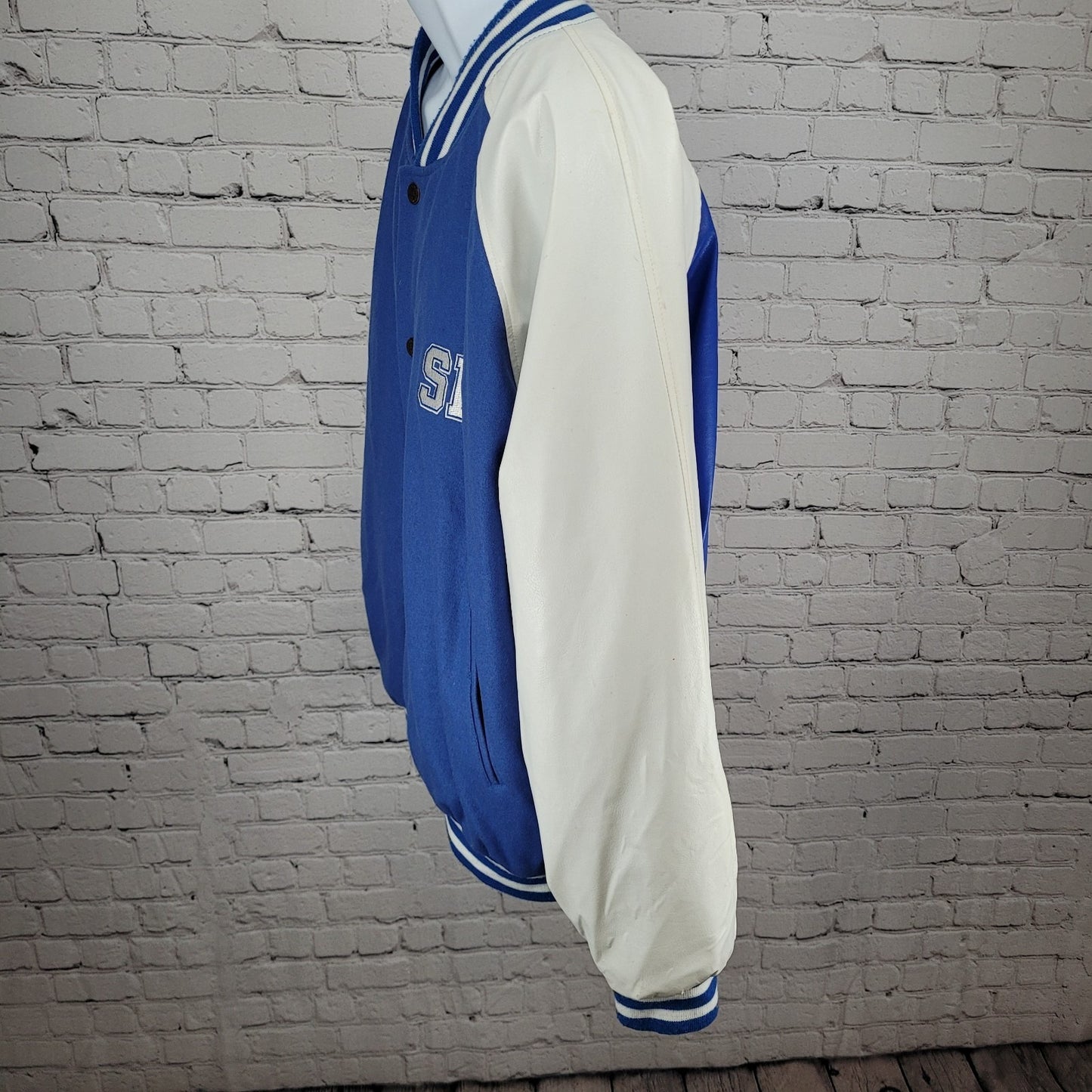 SLU Saint Louis University Light Weight Letterman Varsity Snap Jacket Size XL