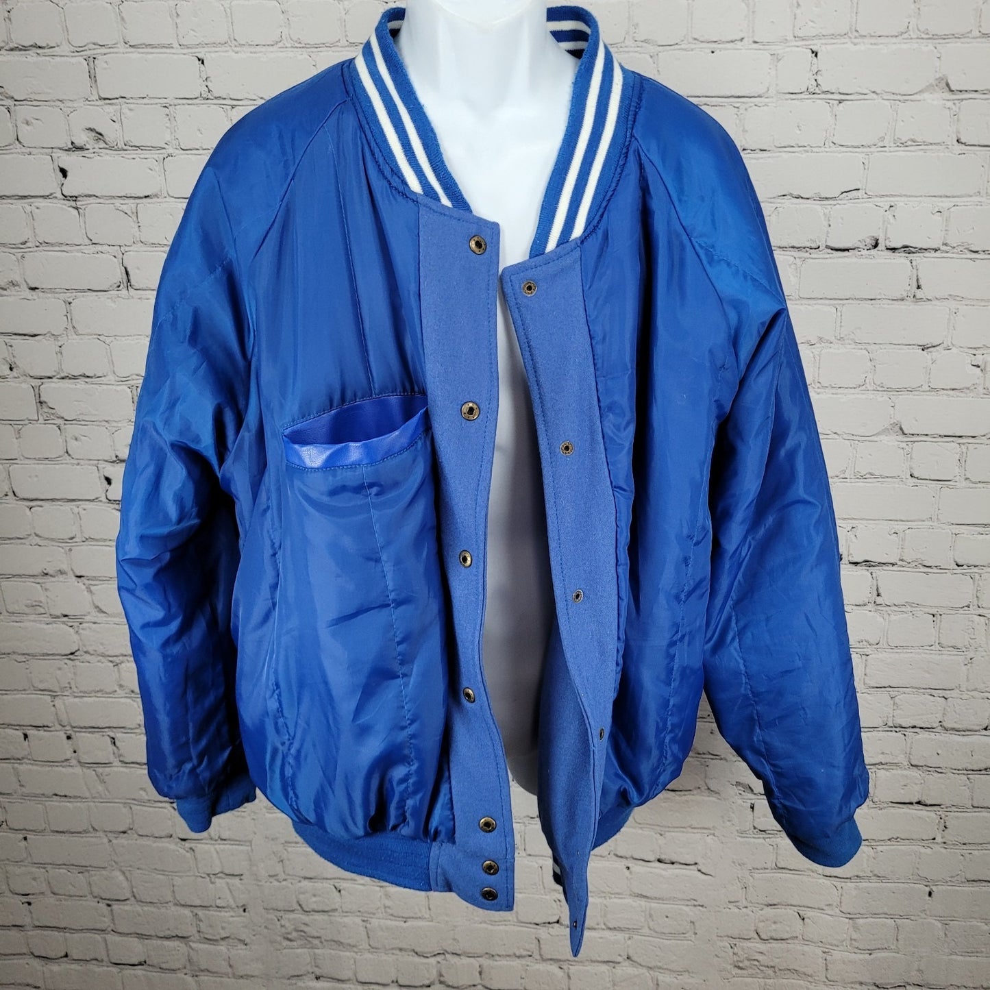 SLU Saint Louis University Light Weight Letterman Varsity Snap Jacket Size XL