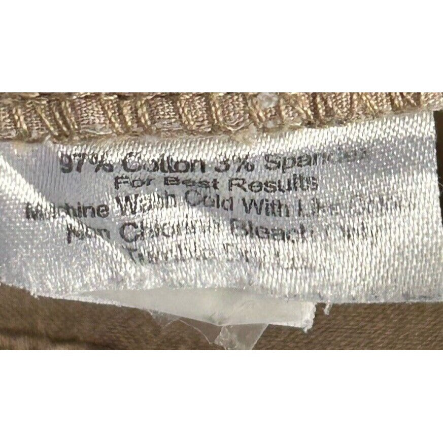 Peter Millar Beige Khaki Light Wash Straight Leg Mens Zip Up Pants Size (38X30)