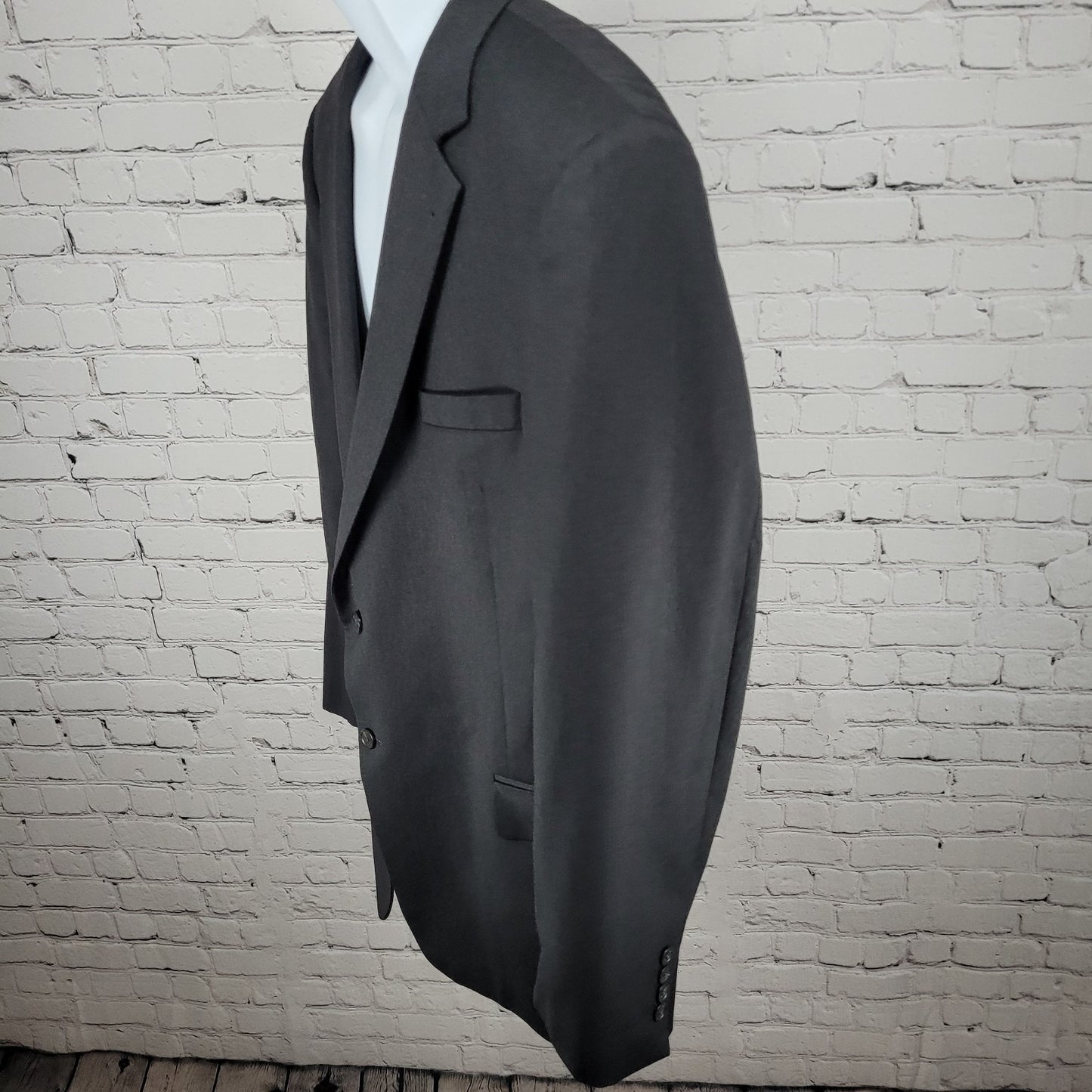 Jos A Bank Signature Collection Grey Wool Gordon 2 Button Blazer Sport Coat 46L
