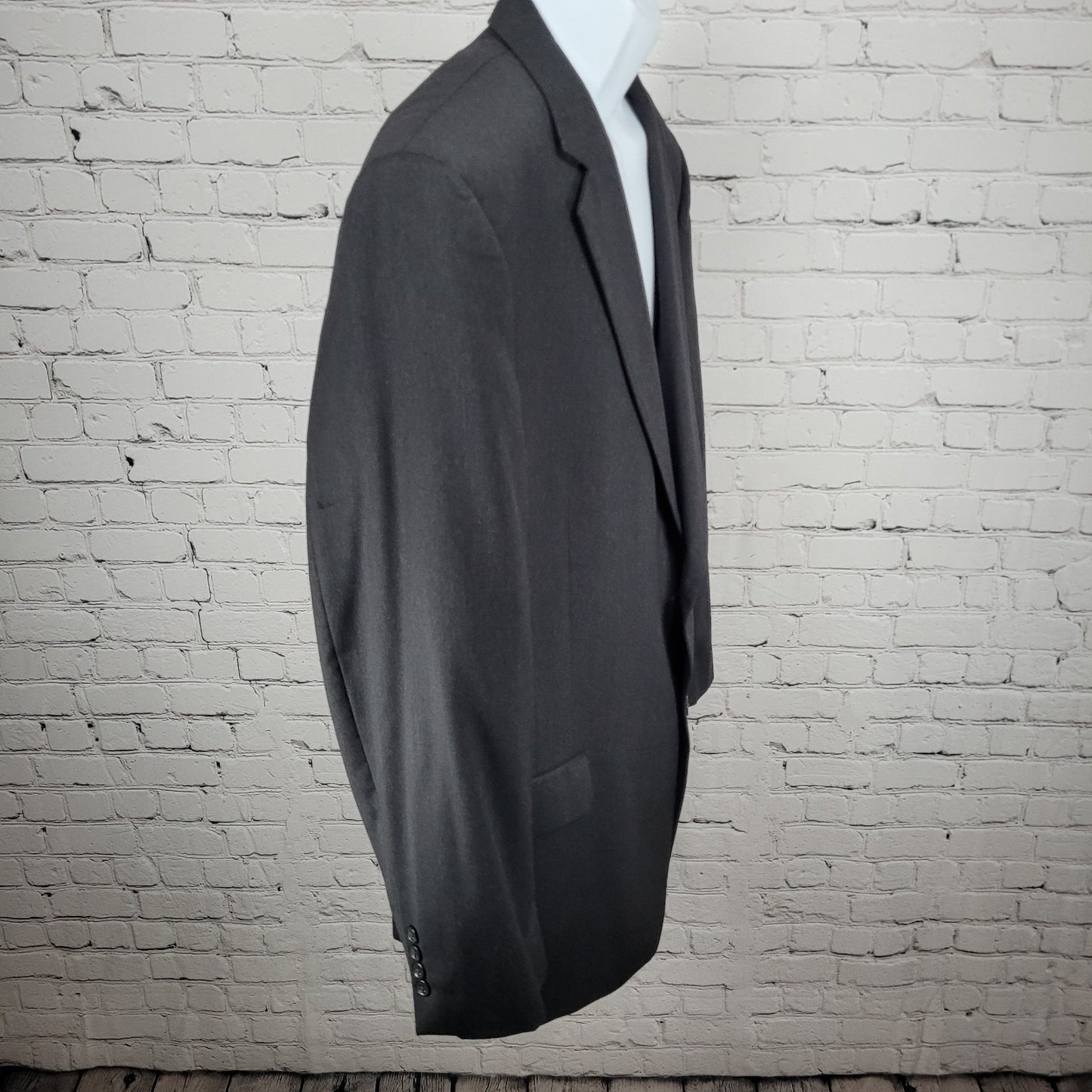 Jos A Bank Signature Collection Grey Wool Gordon 2 Button Blazer Sport Coat 46L