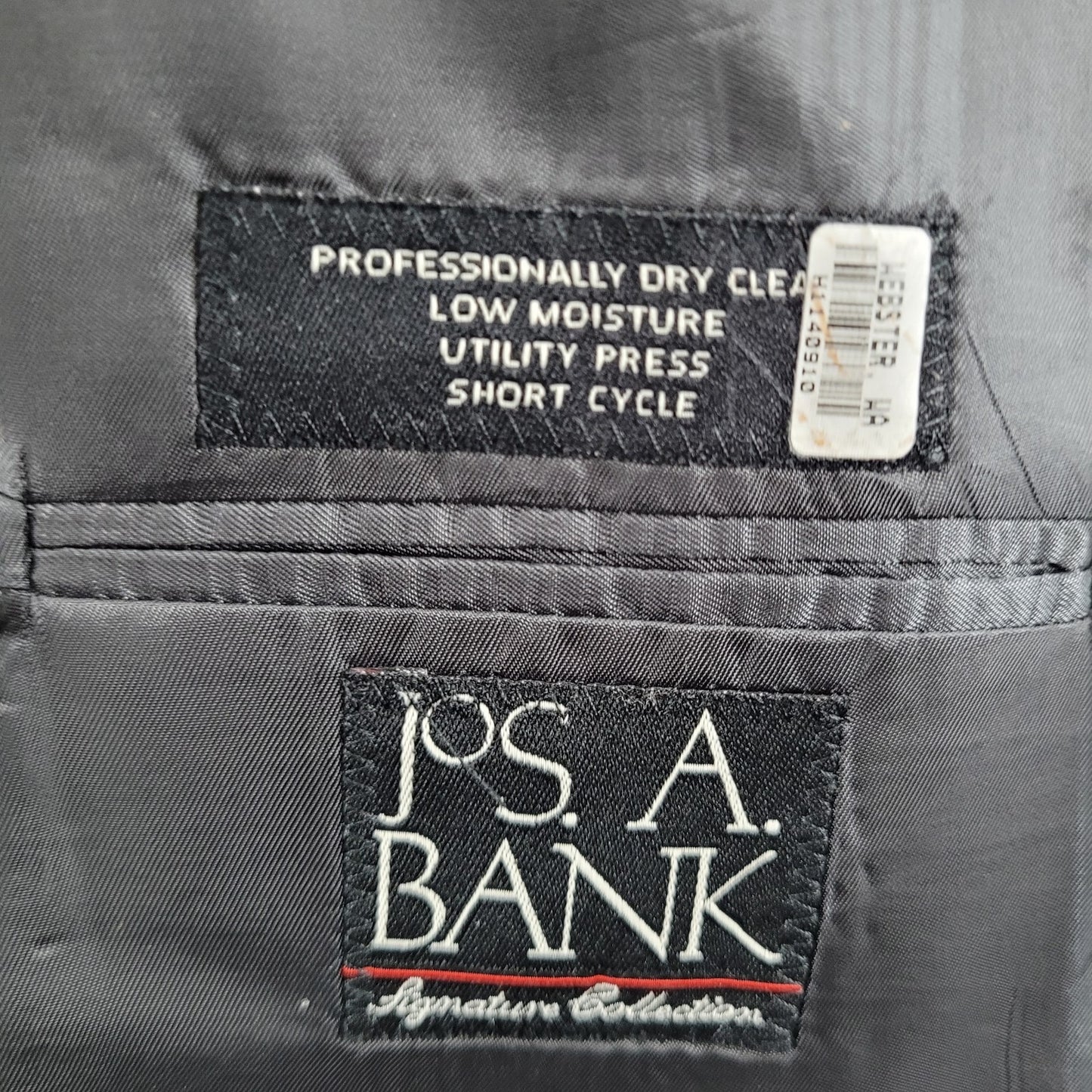 Jos A Bank Signature Collection Grey Wool Gordon 2 Button Blazer Sport Coat 46L