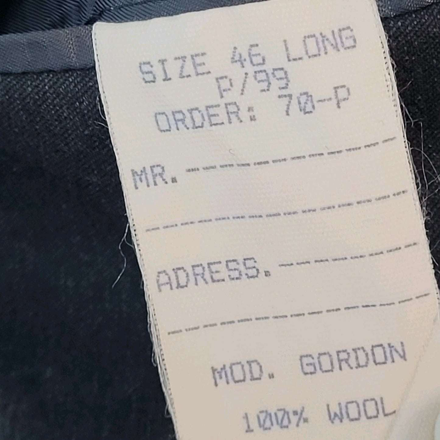 Jos A Bank Signature Collection Grey Wool Gordon 2 Button Blazer Sport Coat 46L