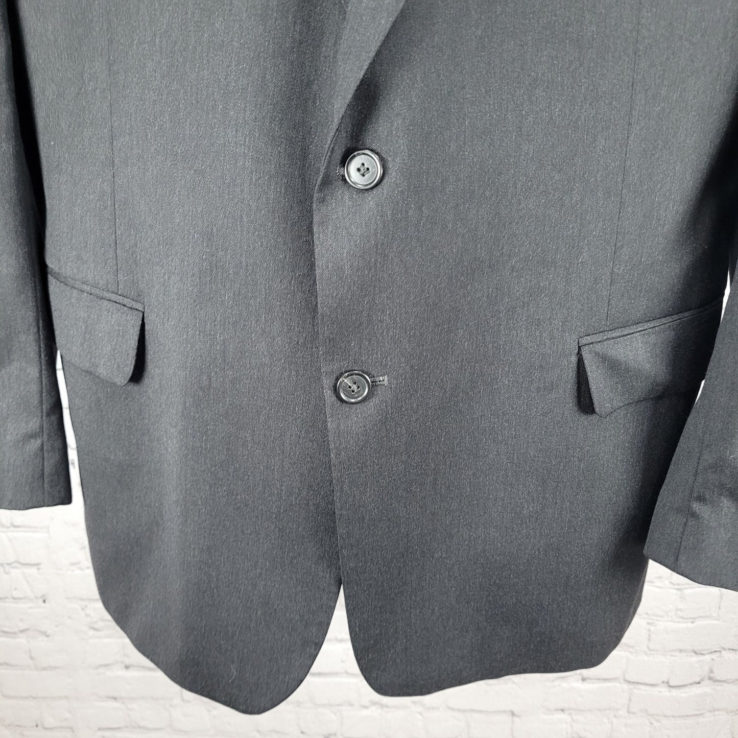 Jos A Bank Signature Collection Grey Wool Gordon 2 Button Blazer Sport Coat 46L