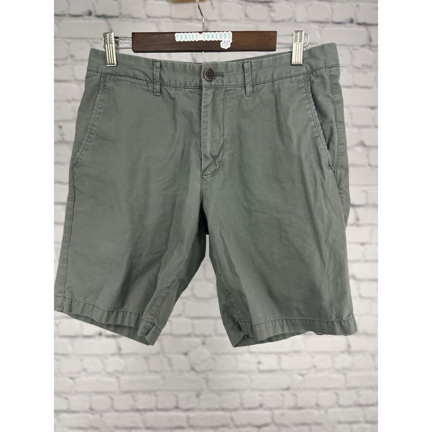 Bonobos Olive Moss 9 Inch Inseam Chino Shorts Stretch Casual Flat Front Men’s 31