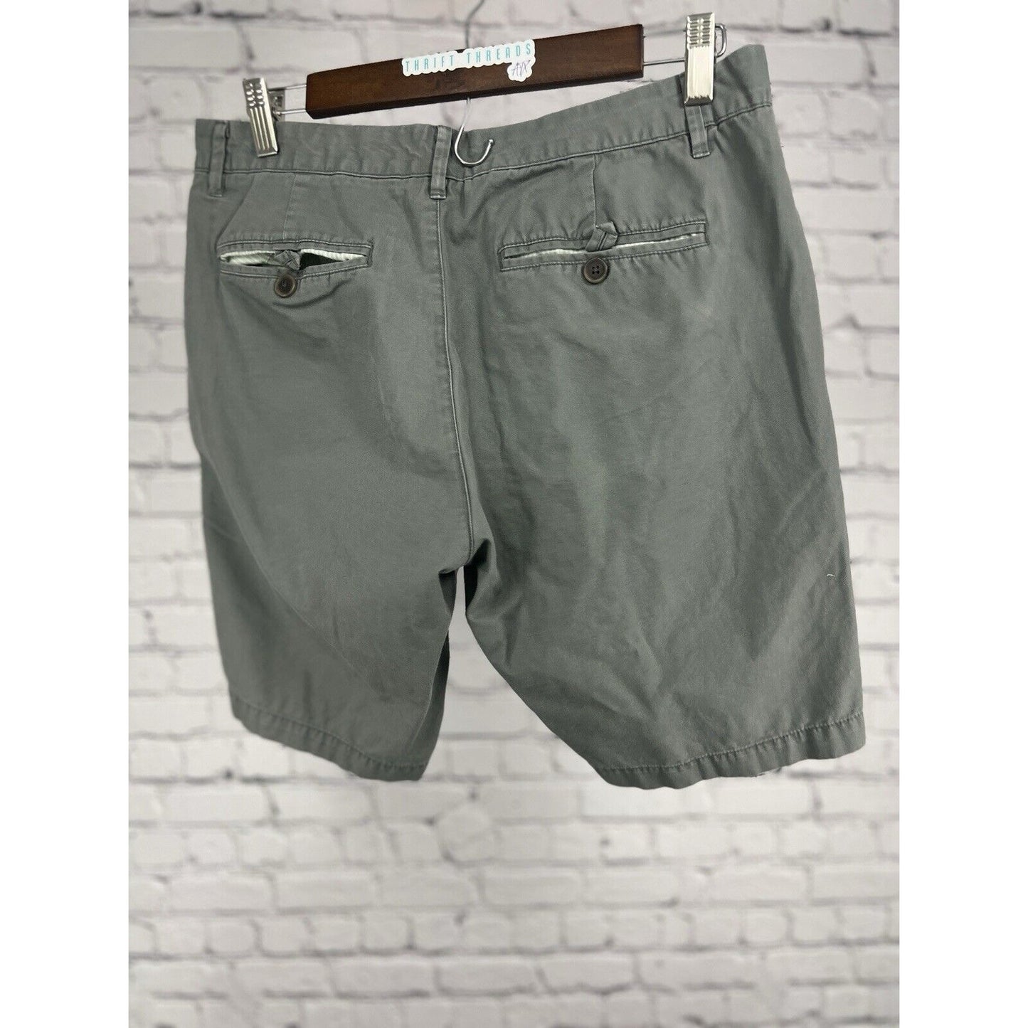 Bonobos Olive Moss 9 Inch Inseam Chino Shorts Stretch Casual Flat Front Men’s 31