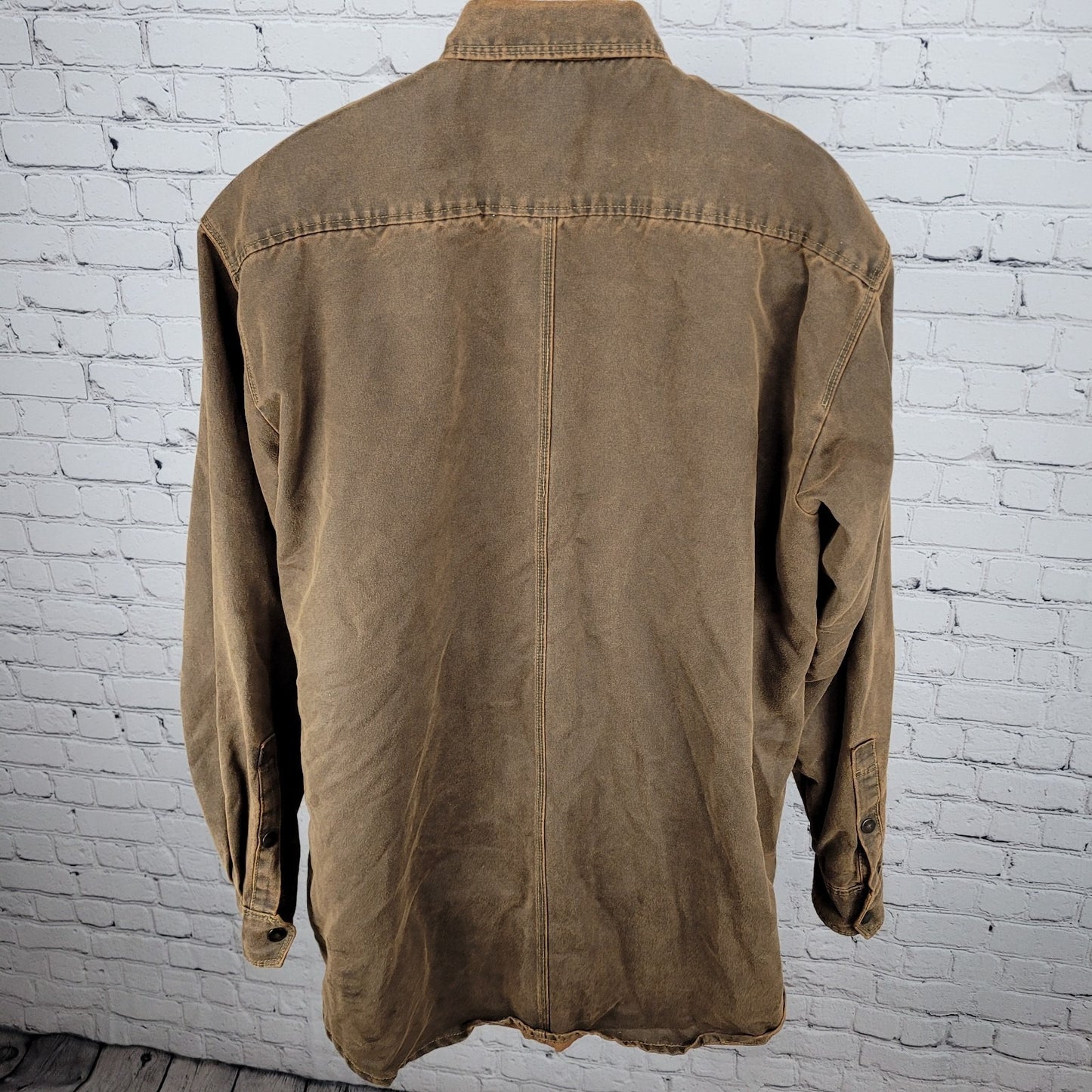 RedHead Brown Suede Like Snapped Unlined Workwear Shacket Jacket Size XLT