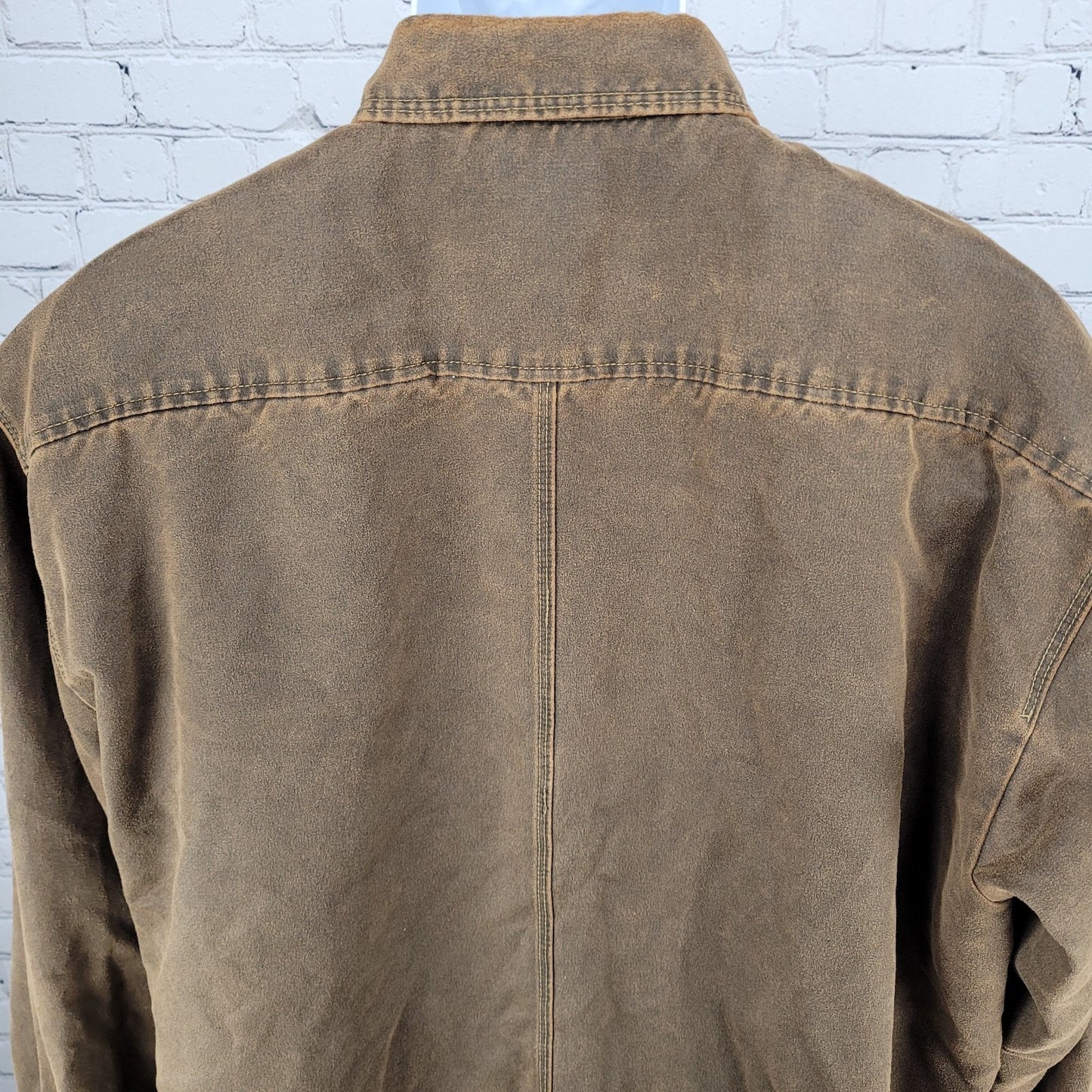 RedHead Brown Suede Like Snapped Unlined Workwear Shacket Jacket Size XLT