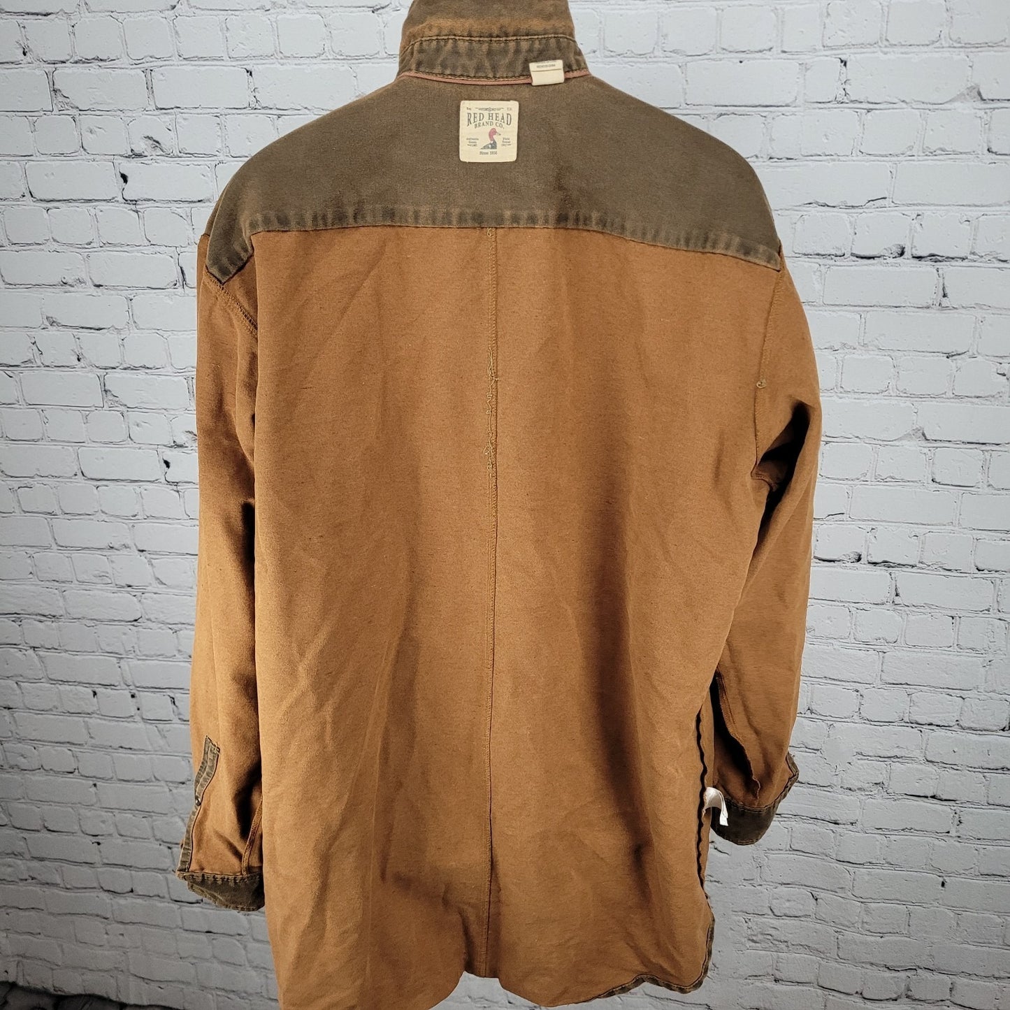 RedHead Brown Suede Like Snapped Unlined Workwear Shacket Jacket Size XLT