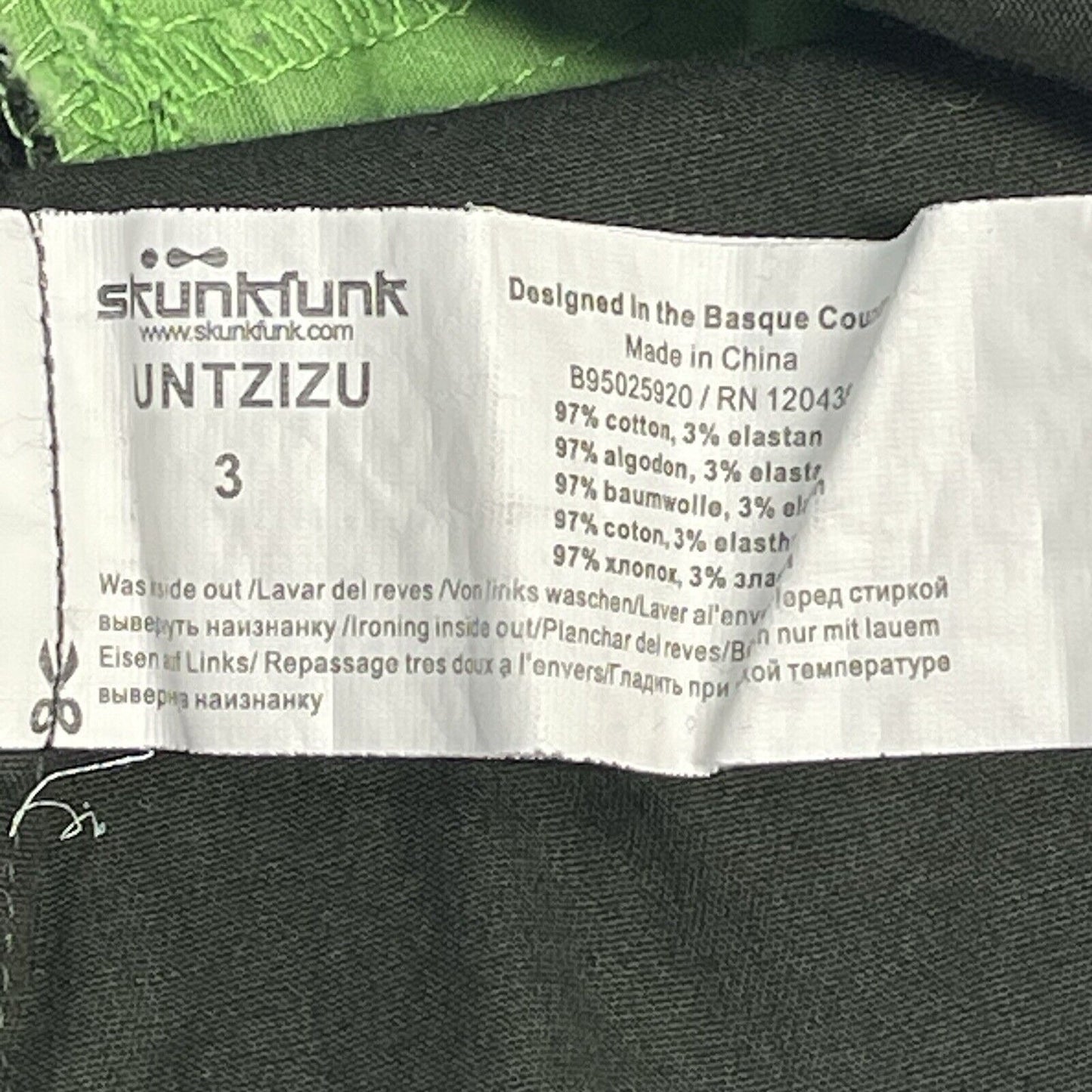 Skunkfunk Green Long Sleeve Zippered Convertible Short To Midi Dress Size 3
