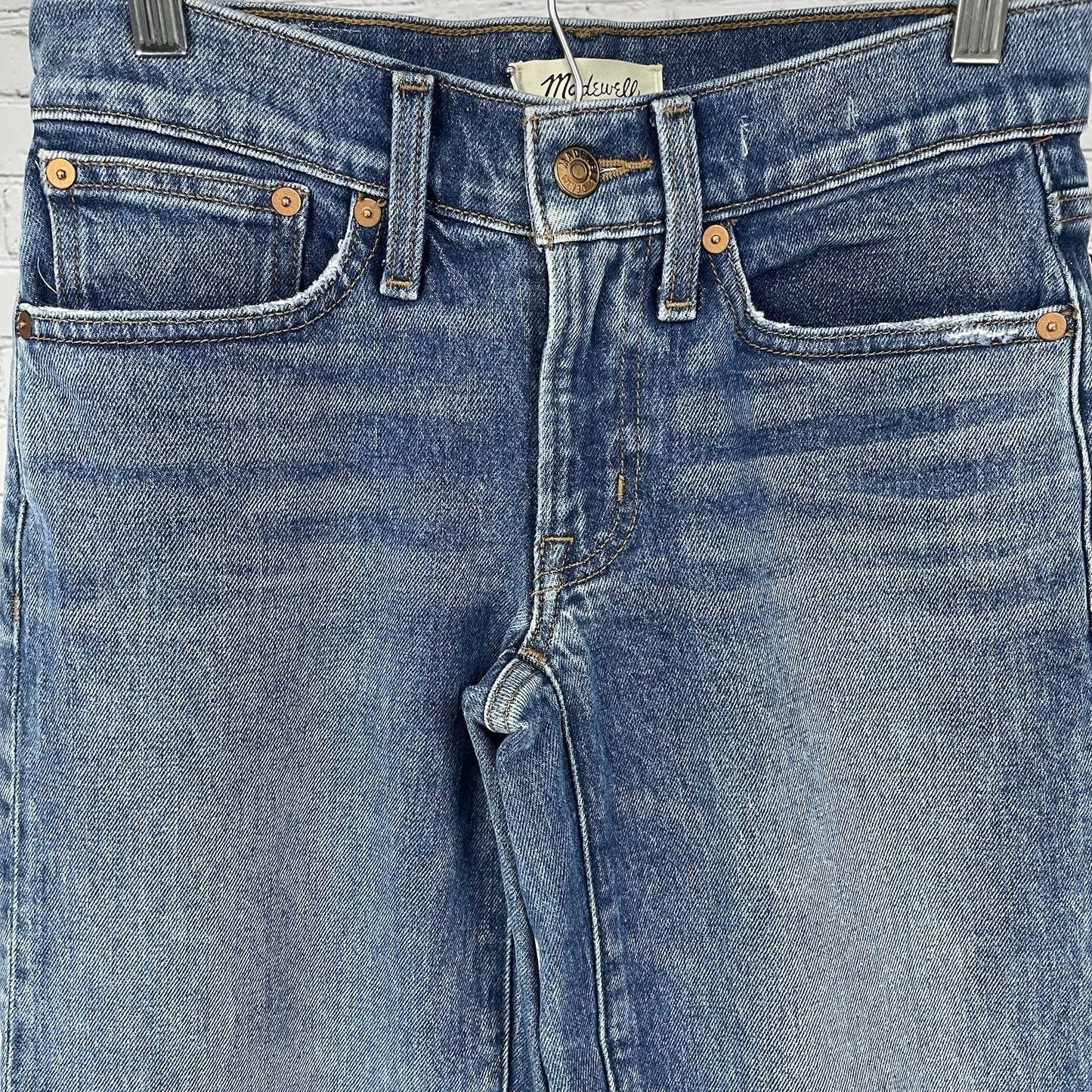 Madewell Blue Denim Low Rise Perfect Vintage Straight Jeans Size 24 (26x30)