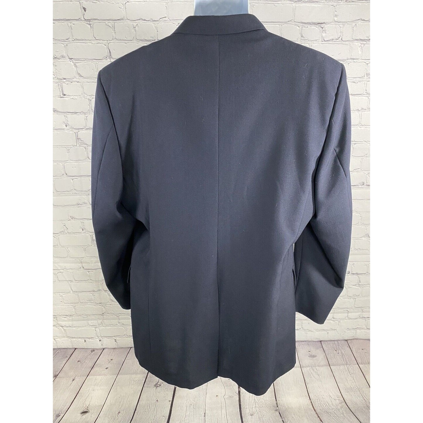 VTG Palm Beach Made in USA Dark Blue 2 Button Jacket Blazer Sport Coat 44L